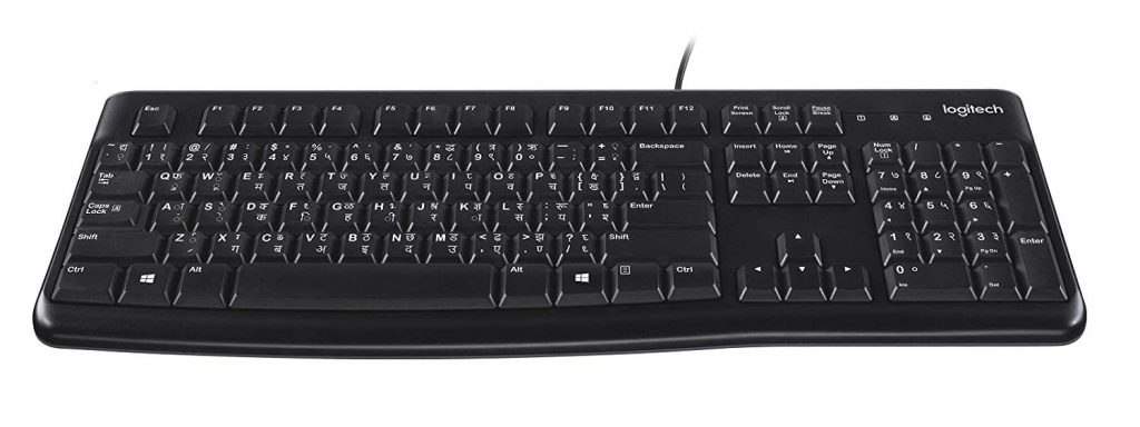 Logitech K120 Hindi + English Keyboard