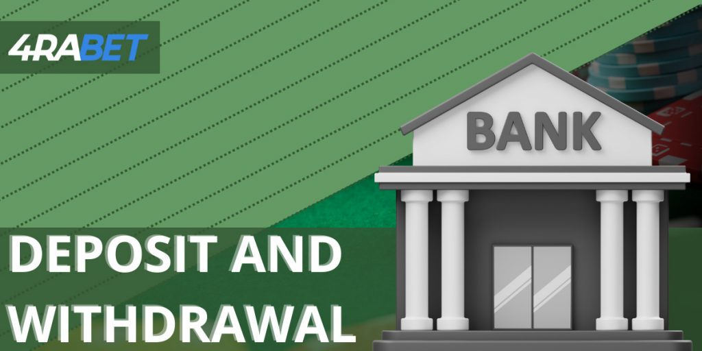 4Rabet Deposit and withdrawal methods